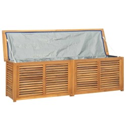 Boîte de rangement jardin et sac 175x50x55 cm bois massif teck 555764555764