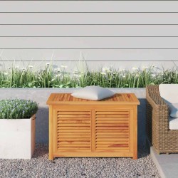 Boîte de rangement de jardin et sac 90x50x58cm bois massif teck 555765555765