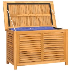 Boîte de rangement de jardin et sac 90x50x58cm bois massif teck 555765555765