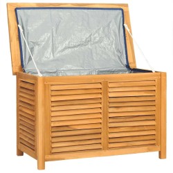 Boîte de rangement de jardin et sac 90x50x58cm bois massif teck 555765555765
