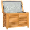 Boîte de rangement de jardin et sac 90x50x58cm bois massif teck 555765555765