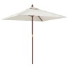 Parasol de jardin avec mât en bois sable 198x198x231 cm 555773555773