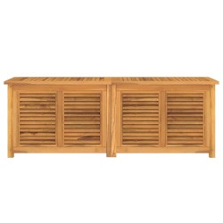 Boîte de rangement jardin et sac 150x50x55 cm bois massif teck 555774555774