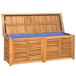 Boîte de rangement jardin et sac 150x50x55 cm bois massif teck 555774555774