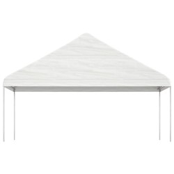 Belvédère avec toit blanc 5,88x2,23x3,75 m polyéthylène 555776555776