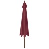 Parasol de jardin avec mât en bois rouge bordeaux 400x273 cm 555779555779