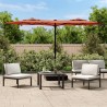 Parasol de jardin à double tête terre cuite 316x145 cm 555782555782