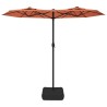 Parasol de jardin à double tête terre cuite 316x145 cm 555782555782