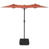 Parasol de jardin à double tête terre cuite 316x145 cm 555782555782