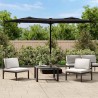 Parasol de jardin à double tête noir 316x145 cm 555784555784