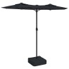 Parasol de jardin à double tête noir 316x145 cm 555784555784
