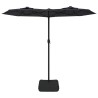 Parasol de jardin à double tête noir 316x145 cm 555784555784