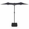 Parasol de jardin à double tête noir 316x145 cm 555784555784