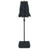 Parasol de jardin à double tête noir 316x145 cm 555784555784