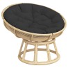 Coussin rond noir Ø 100 x11 cm tissu oxford 555791555791