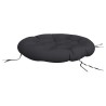 Coussin rond noir Ø 100 x11 cm tissu oxford 555791555791