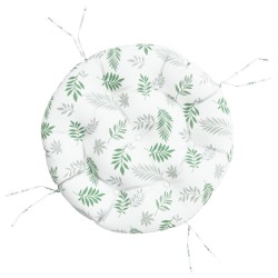 Coussin rond à motif de feuilles Ø 60 x11 cm tissu oxford 555792555792