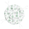 Coussin rond à motif de feuilles Ø 60 x11 cm tissu oxford 555792555792