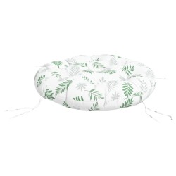 Coussin rond à motif de feuilles Ø 60 x11 cm tissu oxford 555792555792