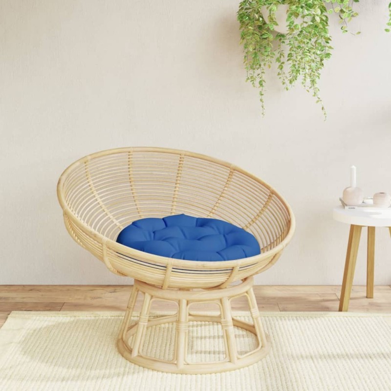 Coussin rond bleu royal Ø 60 x11 cm tissu oxford 555793555793