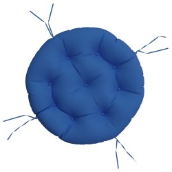 Coussin rond bleu royal Ø 60 x11 cm tissu oxford 555793555793