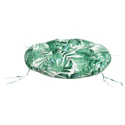 Coussin rond à motif de feuilles Ø 60 x11 cm tissu oxford 555795555795