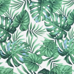 Coussin rond à motif de feuilles Ø 60 x11 cm tissu oxford 555795555795
