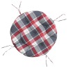 Coussin rond motif à carreaux rouge Ø 60 x11 cm tissu oxford 555796555796