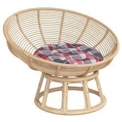 Coussin rond motif à carreaux rouge Ø 60 x11 cm tissu oxford 555796555796