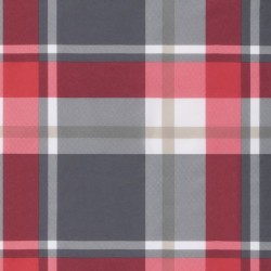 Coussin rond motif à carreaux rouge Ø 60 x11 cm tissu oxford 555796555796