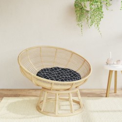 Coussin rond motif à carreaux noir Ø 60 x11 cm tissu oxford 555798555798