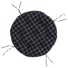 Coussin rond motif à carreaux noir Ø 60 x11 cm tissu oxford 555798555798