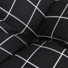 Coussin rond motif à carreaux noir Ø 60 x11 cm tissu oxford 555798555798