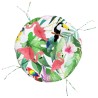 Coussin rond multicolore Ø 60 x11 cm tissu oxford 555799555799