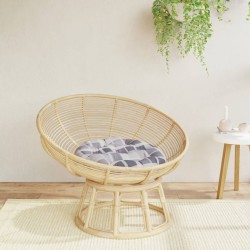 Coussin rond motif à carreaux gris Ø 60 x11 cm tissu oxford 555800555800