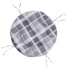 Coussin rond motif à carreaux gris Ø 60 x11 cm tissu oxford 555800555800