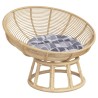 Coussin rond motif à carreaux gris Ø 60 x11 cm tissu oxford 555800555800