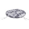 Coussin rond motif à carreaux gris Ø 60 x11 cm tissu oxford 555800555800