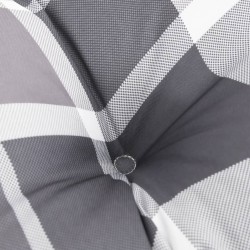 Coussin rond motif à carreaux gris Ø 60 x11 cm tissu oxford 555800555800