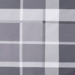 Coussin rond motif à carreaux gris Ø 60 x11 cm tissu oxford 555800555800