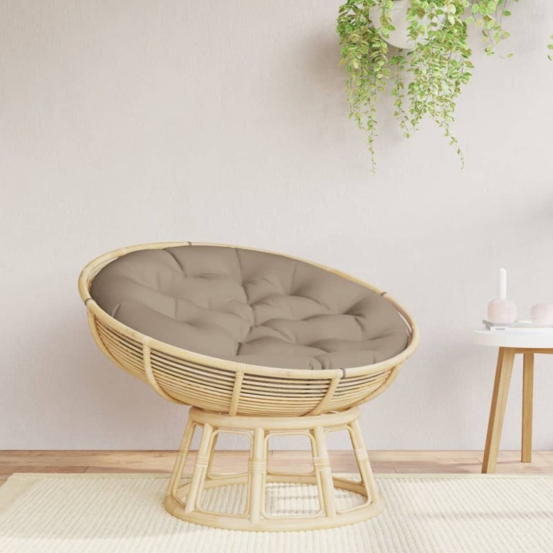 Coussin rond taupe Ø 100 x11 cm tissu oxford 555801555801