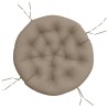Coussin rond taupe Ø 100 x11 cm tissu oxford 555801555801