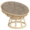 Coussin rond taupe Ø 100 x11 cm tissu oxford 555801555801