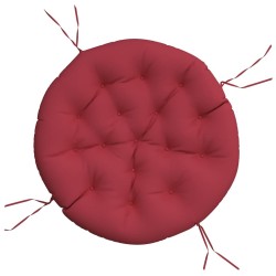 Coussin rond rouge bordeaux Ø 100 x11 cm tissu oxford 555802555802