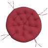 Coussin rond rouge bordeaux Ø 100 x11 cm tissu oxford 555802555802