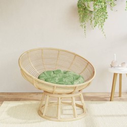 Coussin rond à motif de feuilles Ø 60 x11 cm tissu oxford 555803555803