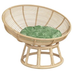Coussin rond à motif de feuilles Ø 60 x11 cm tissu oxford 555803555803
