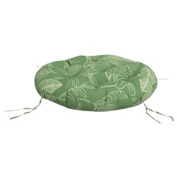 Coussin rond à motif de feuilles Ø 60 x11 cm tissu oxford 555803555803