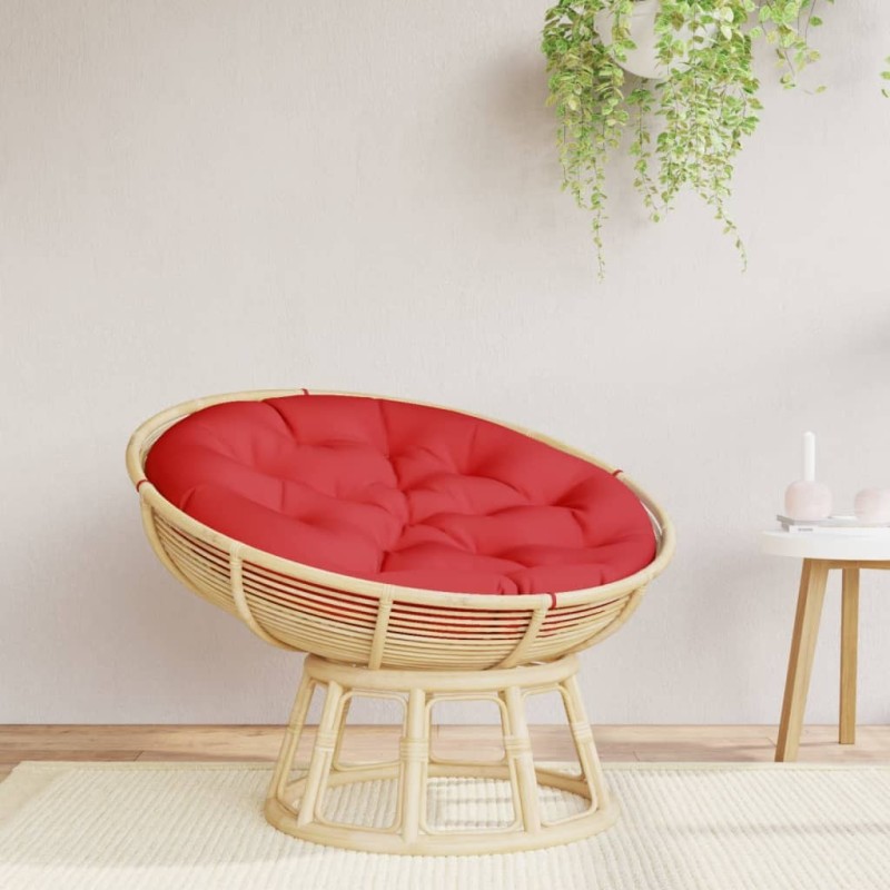 Coussin rond rouge Ø 100 x11 cm tissu oxford 555805555805