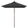 Parasol de jardin avec mât en bois noir 198x198x231 cm 555806555806